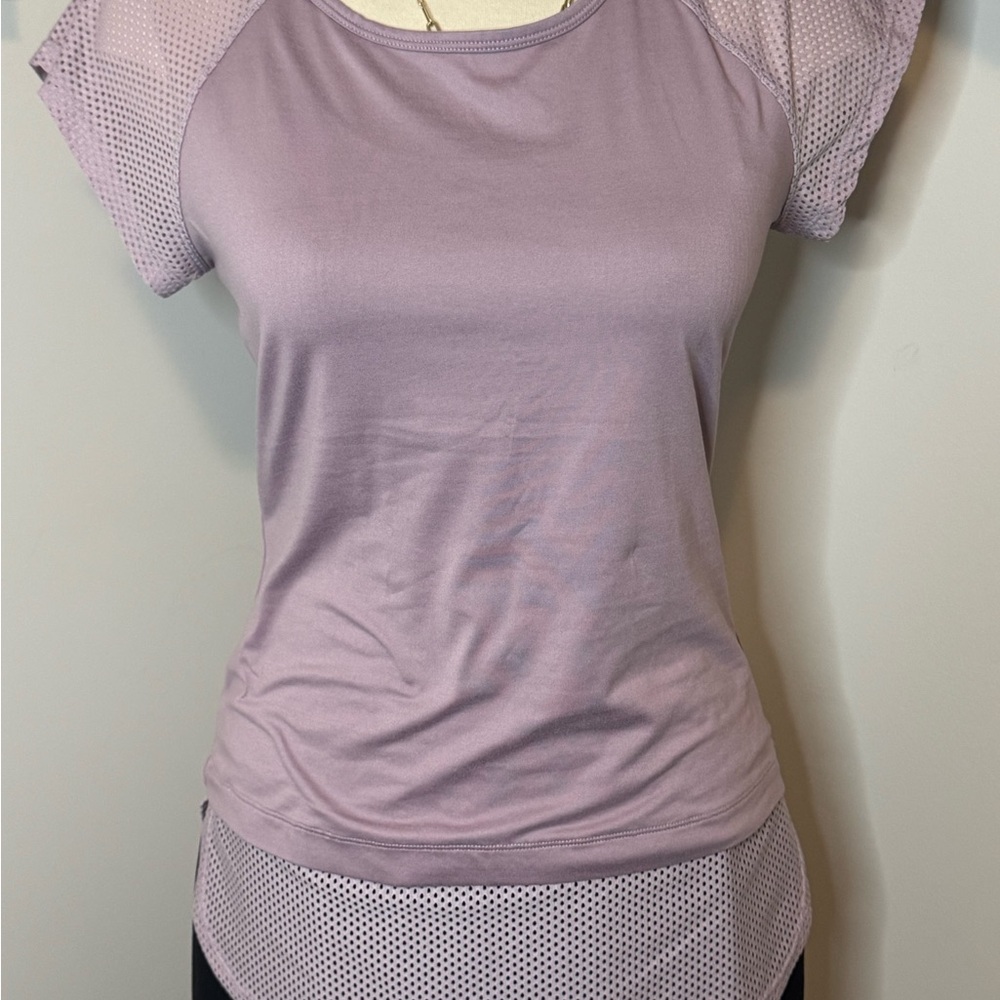 Purple Fitted Cap Sleeve T-Shirt